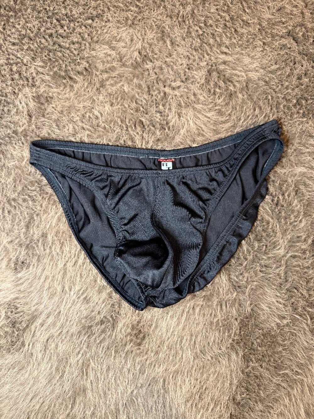 Rough Trade Gear Men’s Black Shiny Swim Bikini Brief XL